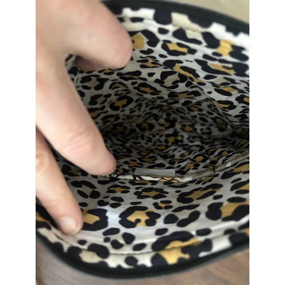 VERA BRADLEY Go Wild Yellow Black Hipster Crossbody Purse Cotton Quilted Bag
